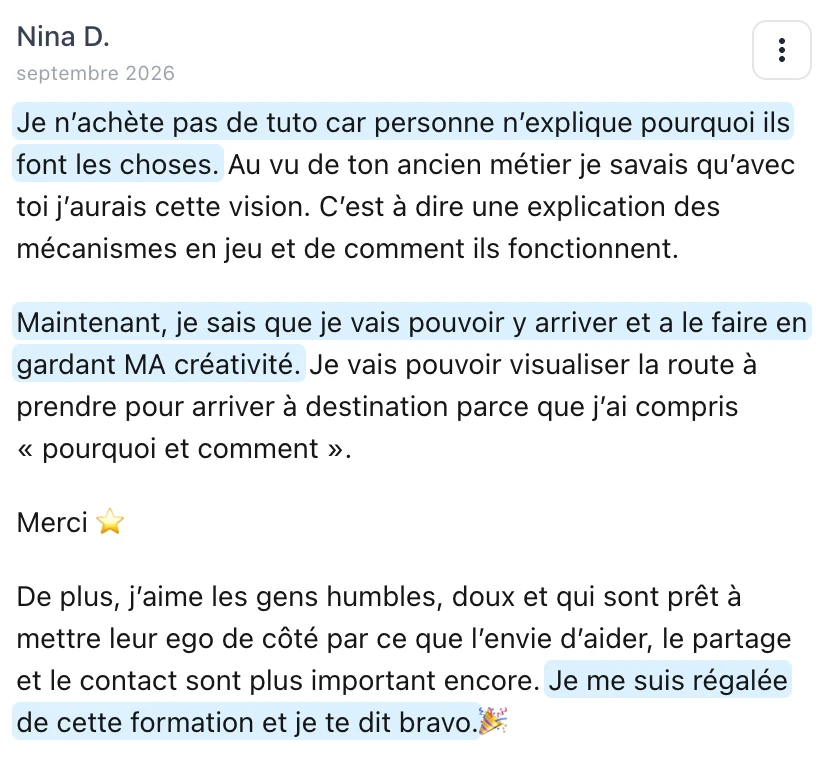 Témoignage de Nina